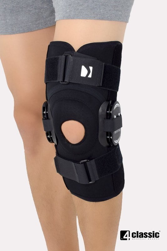 ORTEZA KRÓTKA ZAMKNIĘTA Z REGULACJĄ RUCHOMOŚCI I STABILIZACJĄ RZEPKI AM-OSK-Z/2