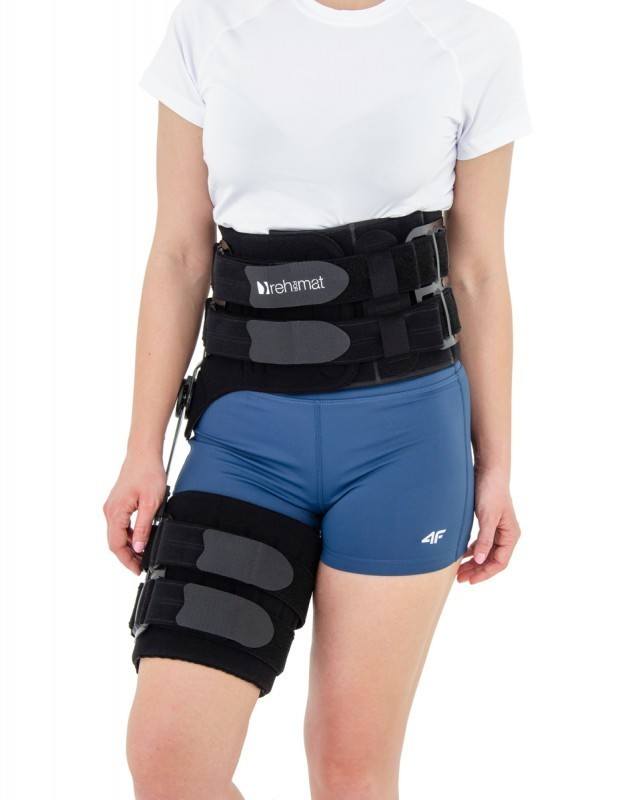 ORTEZA STAWU BIODROWEGO Z REGULACJĄ KĄTA ZGIĘCIA AM-SB/1RE REH4MAT