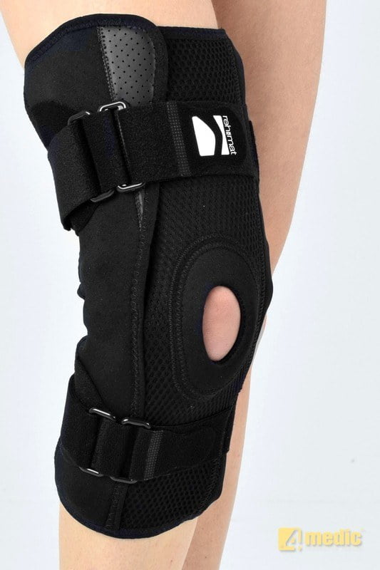 ASYMETRYCZNA JEDNOSZYNOWA ORTEZANA GOLEŃ I UDO Z ZAKRESEM REGULACJI RUCHOMOŚCI CO 15 STOPNI