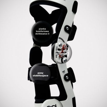 ORTEZA SZKIELETOWA NA GOLEŃ I UDO Z REGULACJĄ ZAKRESU RUCHOMOŚCI I ZEGARAMI ANATOMICZNYMI