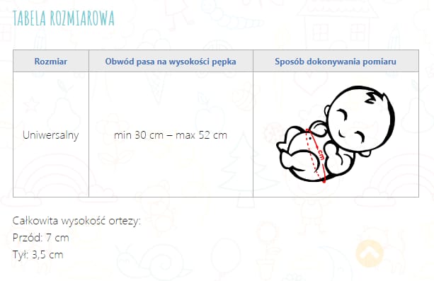 DZIECIĘCY PAS PRZEPUKLINOWY BRZUSZNY AM-PPB 1 REH4MAT