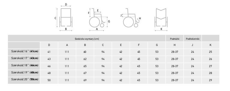 WÓZEK INWALIDZKI STALOWY ELEGANT AR-403