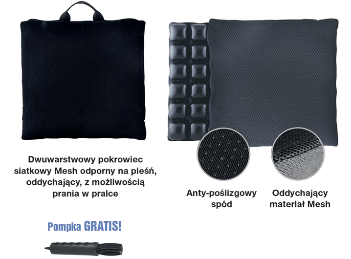 PODUSZKA PRZECIWODLEŻYNOWA PNEUMATYCZNA - PREVENT CLASSIC