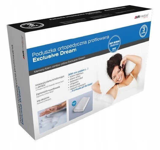 PODUSZKA ORTOPEDYCZNA PROFILOWANA DUŻA PAMIĘĆ
