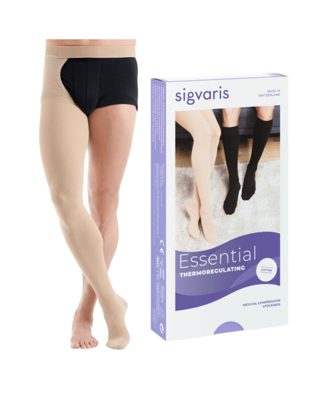 POŃCZOCHA Z PRZYPIĘCIEM DO PASA CCL1 SIGVARIS COTTON THERMOREGULATING