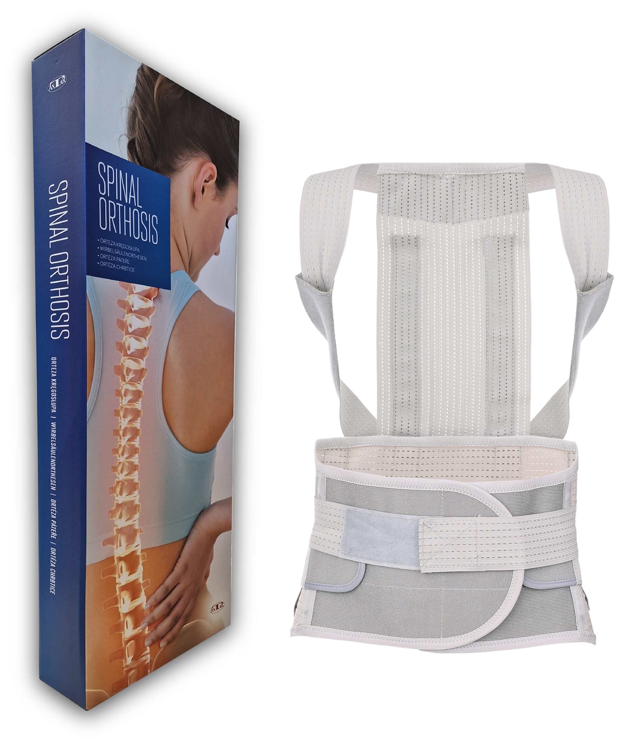 ORTEZA LĘDZWIOWO KRZYŻOWO PIERSIOWA GORSET SZNURÓWKA AT53064 ANTAR - obrazek 5