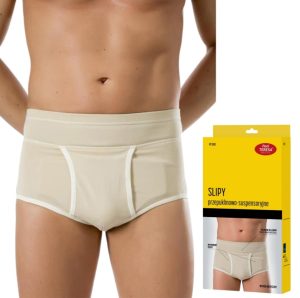 SLIPY PRZEPUKLINOWO SUSPENSORYJNE MĘSKIE PANI TERESA PT0111