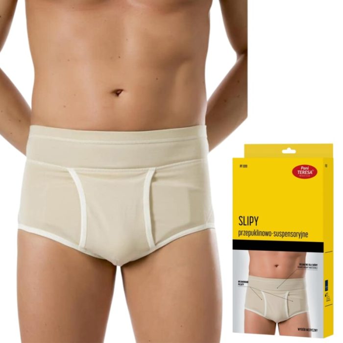 SLIPY PRZEPUKLINOWO SUSPENSORYJNE MĘSKIE PANI TERESA PT0111