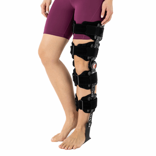 ORTEZA STAWU KOLANOWEGO Z ZEGAREM I UJĘCIEM STOPY OKD-28 Reh4mat