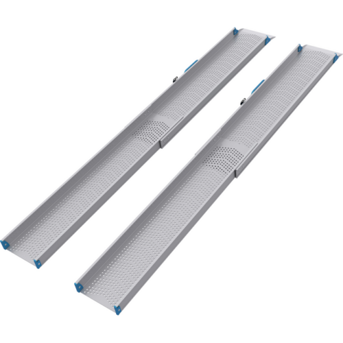 ZESTAW 2 ALUMINIOWYCH RAMP PODJAZDOWYCH - TELESKOPOWE 2-CZĘŚCIOWE RAMPY REHASENSE PONDUS T2