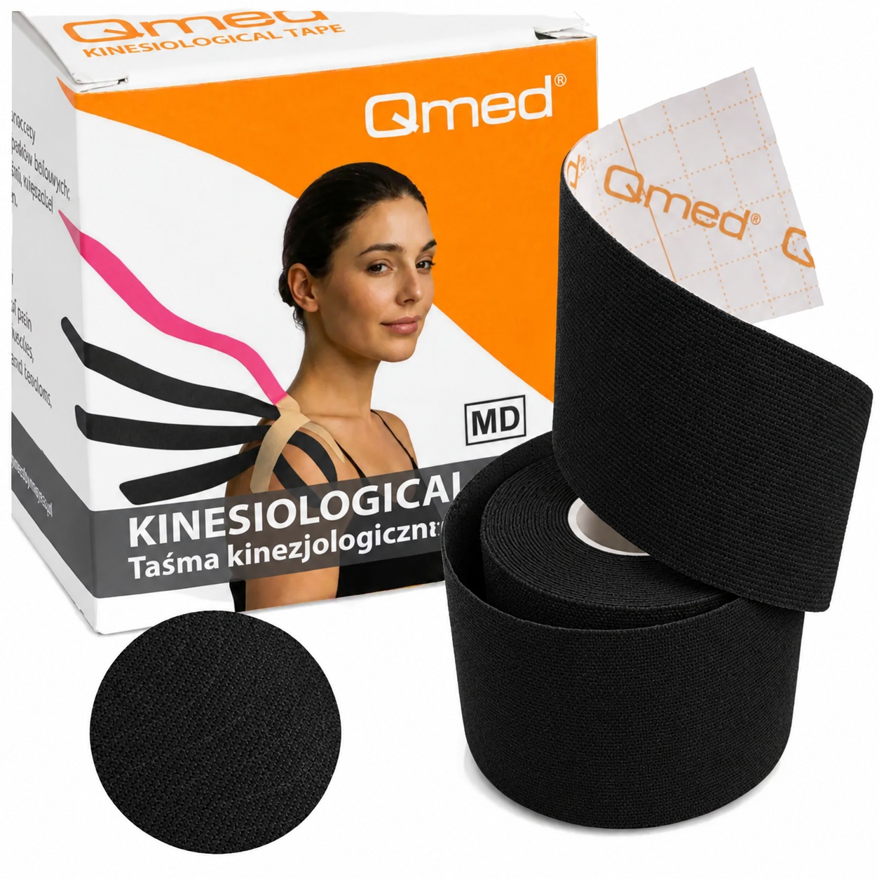 TAŚMA KINEZJOLOGICZNA DO TAPINGU KINESIOLOGICAL TAPE QMED - obrazek 3